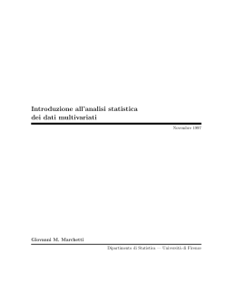 Introduzione all`analisi statistica dei dati multivariati (PDF