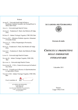 Scarica il programma - Accademia dei Georgofili