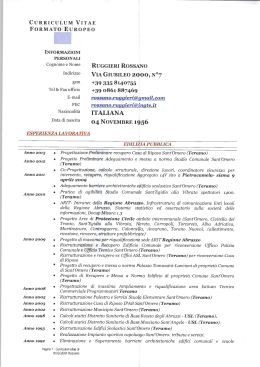 CURRICULUM VITAE FORMATO EUROPEO