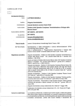 CV_LOFFREDO_MANUELA - ASL Lanciano Vasto Chieti