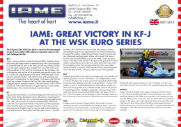 IAME: GREAT VICTORY IN KF-J AT THE WSK EURO SERIES