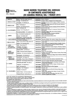 (ex guardia medica) dal 1 marzo 2013