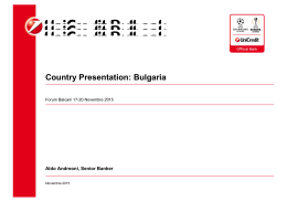 ANDREONI - presentazione Bulgaria