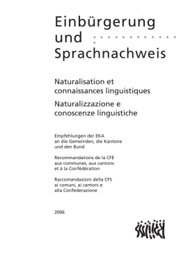 Naturalisation et connaissances linguistiques