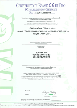 Page 1 ETIEICATO DI ESAME C &euro; DI TIPO EC TYPE EXAMINATION