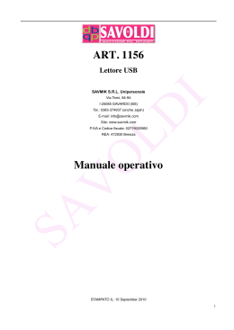 ART. 1156 Manuale operativo