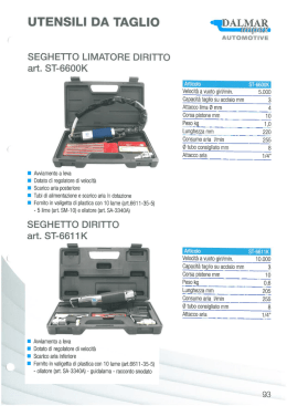 Utensili da taglio e limatori