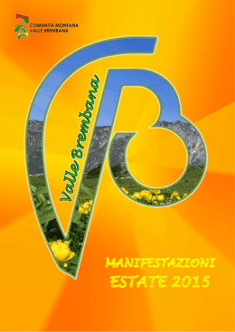 manifestazioni anno 2015 - Comunit&agrave; Montana Valle Brembana