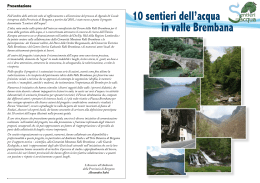 10 sentieri dell`acqua in valle Brembana