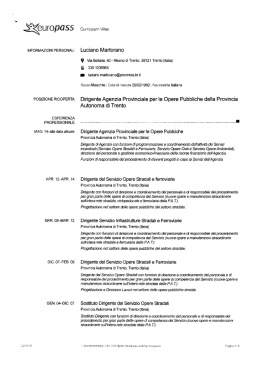 CV_Luciano Martorano - Provincia autonoma di Trento