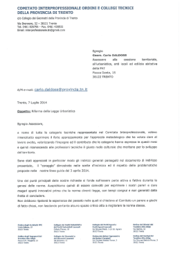 Osservazioni Luglio 2014 - Ordine degli Ingegneri della provincia di