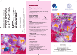 STROKE ISCHEMICO IN ET&Agrave; PEDIATRICA