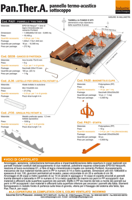 Pannelli Pan.Ther.A. Coppi
