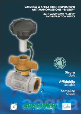 valvola a sfera con dispositivo antimanomissione "b