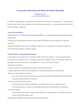 La procedura informatica del sistema di Incident