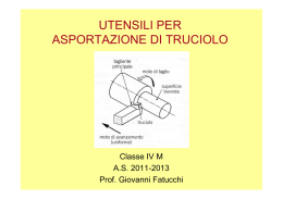UTENSILI PER ASPORTAZIONE DI TRUCIOLO
