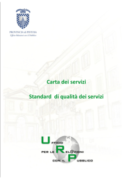 Carta dei servizi dell`Urp
