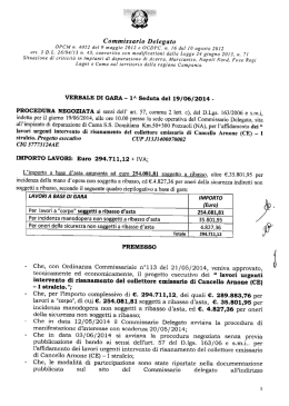 Verbale di gara - Commissario delegato-Home