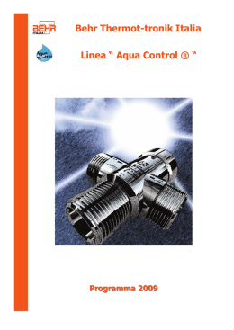 Linea &ldquo; Aqua Control &reg; &ldquo;
