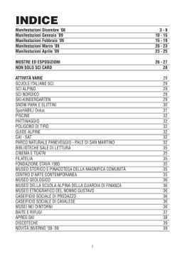 manifestazioni in programma