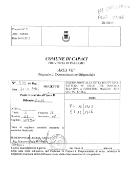 Determina Dirigenziale n. 533/2012