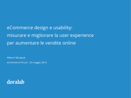 eCommerce design e usability: misurare e migliorare la user