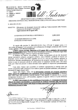 Documenti riconosciuti validi per l`attraversamento