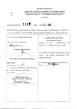 AZIENDA OSPE DALIE R 0- UNIVE RS I T A RIA “POLI CLINI C O