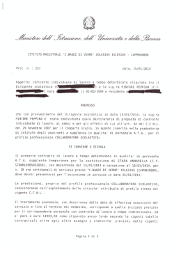 contratto prot.n.157 del 15/01/2014
