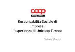 Presentazione UNICOOP Tirreno – Valeria Magrin