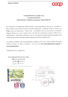 31 luglio 2015 - UniCoop Tirreno