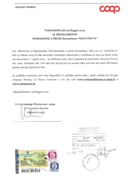 Variazione al regolamento