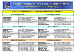 Ammessi Campionati Regionali Assoluti 2008