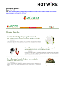 Publication: Agrem.it Date: 11.04.14 Url: http://www.agrem.it/agrem