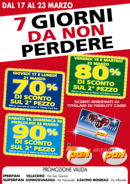 DaL 17 aL 23 MaRZO