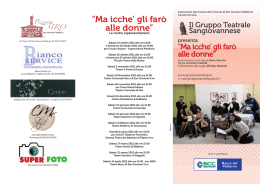 &ldquo;Ma icche` gli far&ograve; alle donne&rdquo; - Gruppo Teatrale "Sangiovannese"