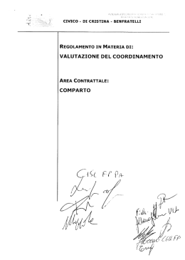 VALUTAZIONE DEL COORDINAMENTO