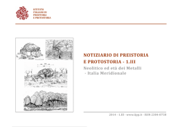 NPP 2014, III &ndash; bassa risoluzione - Istituto Italiano di Preistoria e
