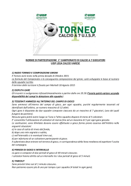 Norme di partecipazione Torneo di calcio a 7 - 2015/16