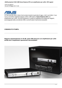 ASUS presenta il DAC USB Xonar Essence STU con