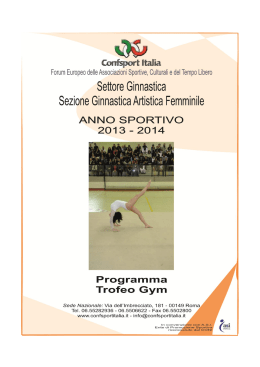 Artistica Programma Trofeo Gym 2013-2014