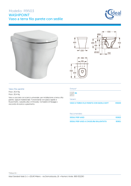 Washpoint - Vaso a terra filo parete con sedile (Modello: R9503)
