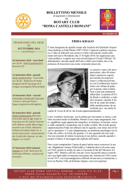 Mostra su FRIDA KHALO - Rotary Club Roma Castelli Romani