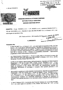 Variazione titolarit&agrave;