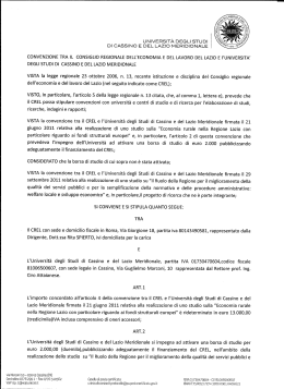 DEGLI 5TUDE DI CASSINO E DEL LAZIO MERlÙSQNALE
