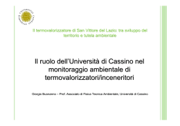 Il ruolo dell`Università di Cassino nel monitoraggio
