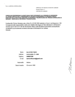curriculum Dr. D`Amico - Ospedale di Circolo di Busto Arsizio