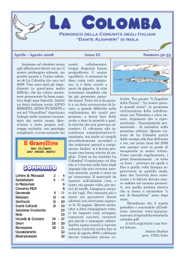 La Colomba n&deg; 32 - Comunit&agrave; degli Italiani &ldquo;Dante Alighieri&rdquo;