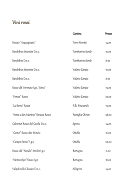 Vini rossi - Trattoria Lizzarola