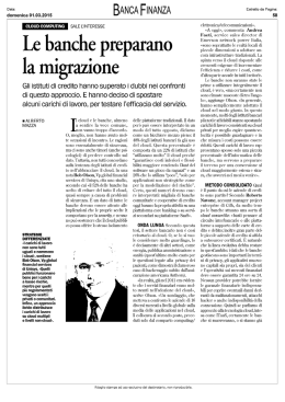 Le banche preparano la migrazione